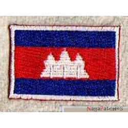 Parche bandera pequeño termoadhesivo Camboya