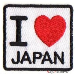Aufnäher Patch Bügelbild I love Japan