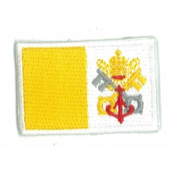 Toppa  bandiera piccolo termoadesiva Vaticano