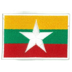 Parche bandera termoadhesivo Myanmar Birmania