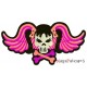 Patche dorsal thermocollant Pink Lady Skull