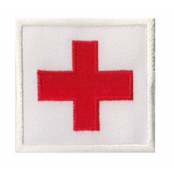 Aufnäher Patch Flagge Bügelbild  Rotes Kreuz