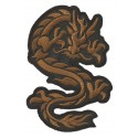 Iron-on Patch golden Brown Dragon