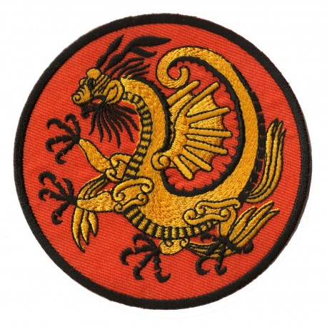 Patche écusson thermocollant Dragon d'or
