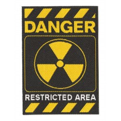 Iron-on Patch Danger Restricted Area