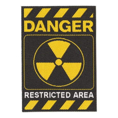 Iron-on Patch Danger Restricted Area