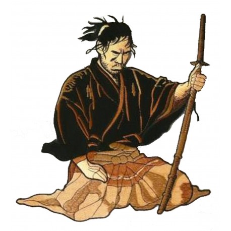 Aufnäher groß Patch Bügelbild Samurai