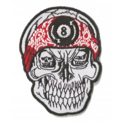 Iron-on Patch 8 ball skull