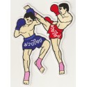 Aufnäher groß Patch Bügelbild Muay Thai Kick