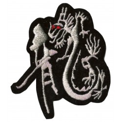 Iron-on Patch Silver Dragon