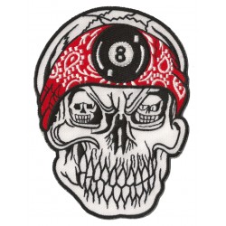 Iron-on Patch  8 skull medium