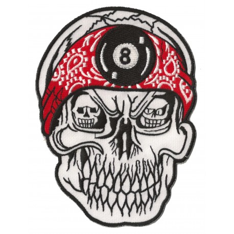 Iron-on Patch  8 skull medium