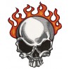 Iron-on Back Patch Fire Skull
