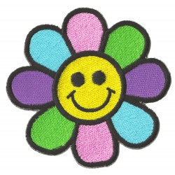 Toppa  termoadesiva smiley flower