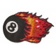 Iron-on Patch 8 ball fire