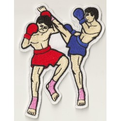 Aufnäher Patch Bügelbild Muay Thai Kick