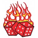 Iron-on Patch fire dices