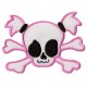Toppa  termoadesiva Lady Pink Skull