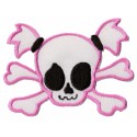 Patche écusson thermocollant Lady Pink Skull