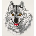 Patche écusson Loup broderie