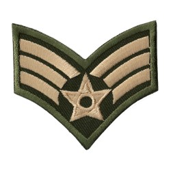 Aufnäher Patch Bügelbild militärischen Rang Armee