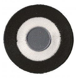 Patche écusson thermocollant Cocarde Noir et Blanc