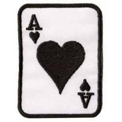 Iron-on Patch ace of heart black