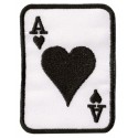 Iron-on Patch ace of heart black
