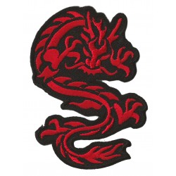 Iron-on Patch golden Red Dragon