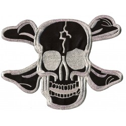 Aufnäher groß Patch Bügelbild Fire Skull