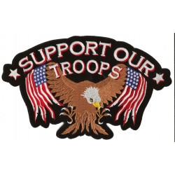 Toppa grande termoadesiva Support our troops