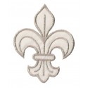 Iron-on Patch heraldic silver lily