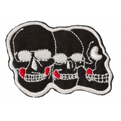 Aufnäher Patch Bügelbild 3 skulls