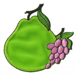 Aufnäher Patch Bügelbild Früchte Birne