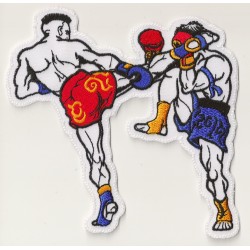 Aufnäher Patch Bügelbild Muay Thai Kick