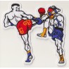 Aufnäher Patch Bügelbild Muay Thai Kick