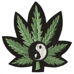 Patche écusson thermocollant Ganja Ying Yang