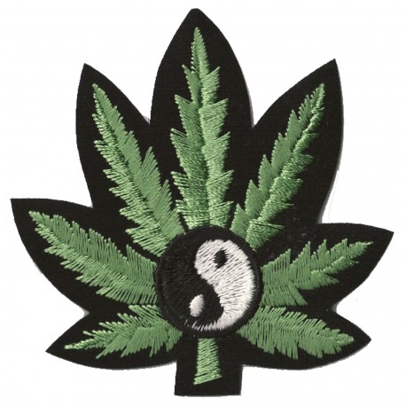 Patche écusson thermocollant Ganja Ying Yang