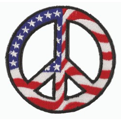 Aufnäher Patch Bügelbild Peace and Love USA