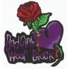 Aufnäher Patch Bügelbild Bad Girls Wear Black