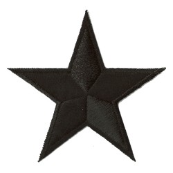 Iron-on Patch black star