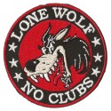 Patche écusson thermocollant Lone Wolf No Clubs