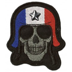 Aufnäher Patch Flagge Skull Biker Frankreich