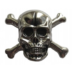 Skull cast metal badge