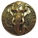 Elephant cast metal badge