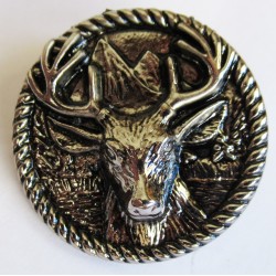 Deer cast metal badge