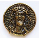 Jesus cast metal badge