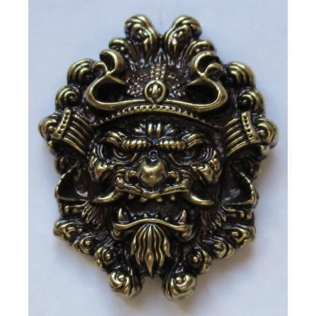 Masque bronze Chinois broche badge pins en métal coulé