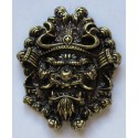 Chinese Mask cast metal badge