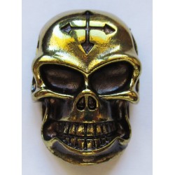 Cast metal badge Skull